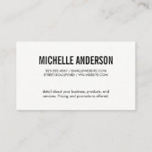 Grosser Schriftart / Dynamisch Visitenkarte (Rückseite)