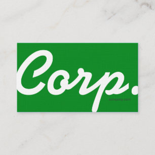 Großer Schriftart, einfach, grüne Geschäftskart Visitenkarte