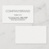 Grosser Schriftart (grau) Visitenkarte (Vorne/Hinten)