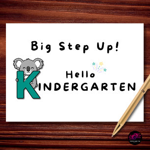 Großer Schritt nach vorn Hallo Kindergarten-Abschl Karte
