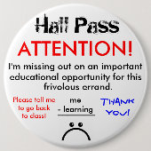 Großer Schulhall-Durchlauf-Knopf Button (Vorderseite)