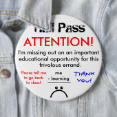 Großer Schulhall-Durchlauf-Knopf Button (Beispiel)