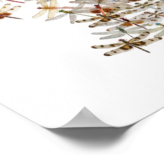 Großer Schwarm der Libellen Poster (Ecke)