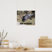 Großer schwarzer Alligator Poster (Küche)