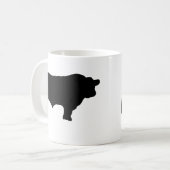 großer schwarzer Angus-Stier Kaffeetasse (Vorderseite Links)