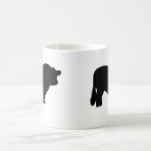 großer schwarzer Angus-Stier Kaffeetasse (Mittel)