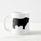 großer schwarzer Angus-Stier Kaffeetasse (Links)