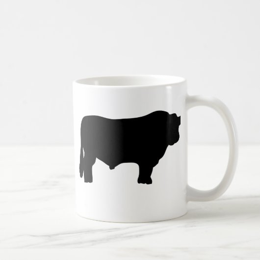 großer schwarzer Angus-Stier Kaffeetasse (Rechts)