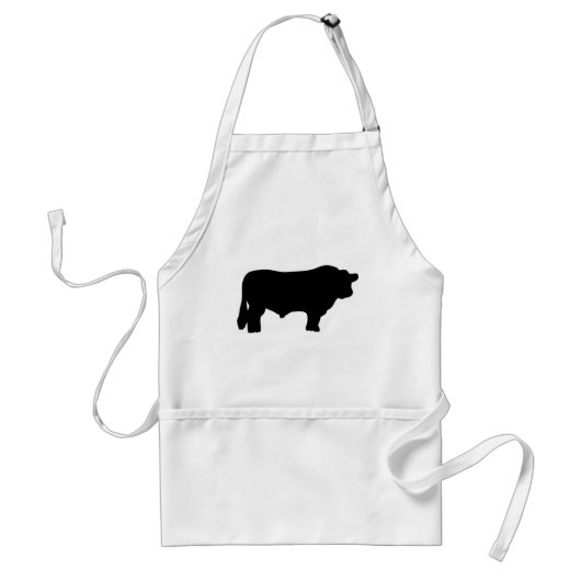 großer schwarzer Angus-Stier Schürze (Vorne)