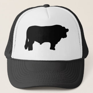 großer schwarzer Angus-Stier Truckerkappe