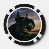 Großer, schwarzer Hund Pokerchips (Rückseite)