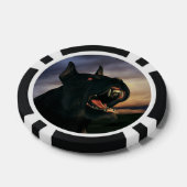 Großer, schwarzer Hund Pokerchips (Einzeln)