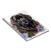 GROSSER SCHWARZER NEWFOUNDLAND HUND NOTIZBLOCK (Rechte Seite)