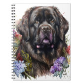 GROSSER SCHWARZER NEWFOUNDLAND HUND NOTIZBLOCK (Vorderseite)