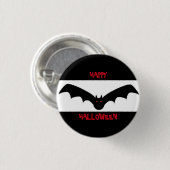 GROSSER SCHWARZER SCHLÄGER-RUNDER KLEINER KNOPF BUTTON (Vorne & Hinten)