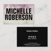 Großer schwarzer Schriftart Visitenkarte (Vorne/Hinten)