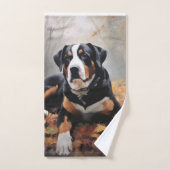 Grosser Schweizer Berg im Herbst Leaves Fall Badhandtuch Set (Handtuch)