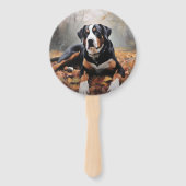 Grosser Schweizer Berg im Herbst Leaves Fall Fächer (Rückseite)