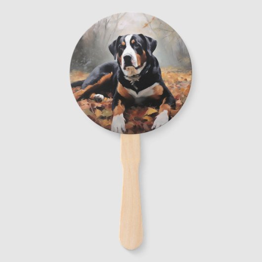 Grosser Schweizer Berg im Herbst Leaves Fall Fächer (Vorderseite)