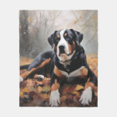 Grosser Schweizer Berg im Herbst Leaves Fall Fleecedecke (Vorderseite)