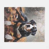 Grosser Schweizer Berg im Herbst Leaves Fall Fleecedecke (Vorderseite (Horizontal))