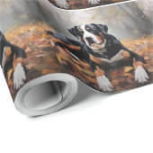 Grosser Schweizer Berg im Herbst Leaves Fall Geschenkpapier (Rolleneckpunkt)