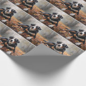 Grosser Schweizer Berg im Herbst Leaves Fall Geschenkpapier (Ecke)