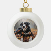 Grosser Schweizer Berg im Herbst Leaves Fall Keramik Kugel-Ornament (Vorderseite)