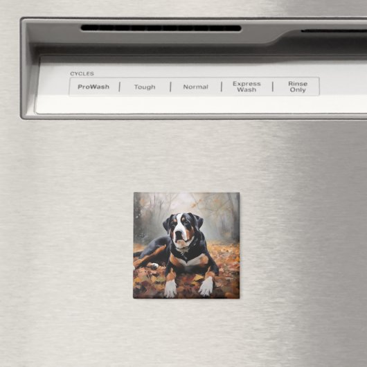 Grosser Schweizer Berg im Herbst Leaves Fall Magnet (In Situ (Geschirrspüler))