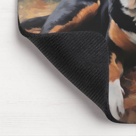 Grosser Schweizer Berg im Herbst Leaves Fall Mousepad (Ecke)