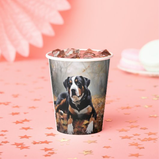 Grosser Schweizer Berg im Herbst Leaves Fall Pappbecher (Insitu)