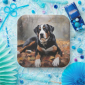 Grosser Schweizer Berg im Herbst Leaves Fall Pappteller (Party)