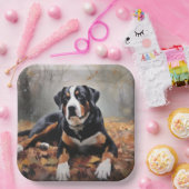 Grosser Schweizer Berg im Herbst Leaves Fall Pappteller (Party)