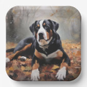 Grosser Schweizer Berg im Herbst Leaves Fall Pappteller (Vorderseite)