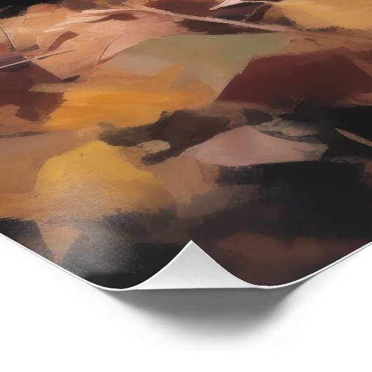 Grosser Schweizer Berg im Herbst Leaves Fall Poster (Ecke)