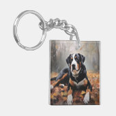 Grosser Schweizer Berg im Herbst Leaves Fall Schlüsselanhänger (Vorderseite links)