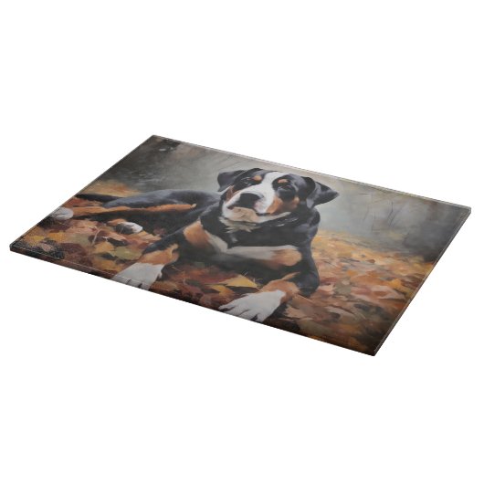 Grosser Schweizer Berg im Herbst Leaves Fall Schneidebrett (Ecke)