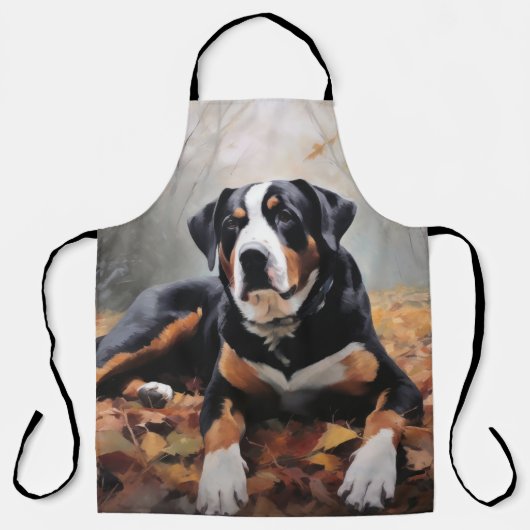 Grosser Schweizer Berg im Herbst Leaves Fall Schürze (Vorderseite)