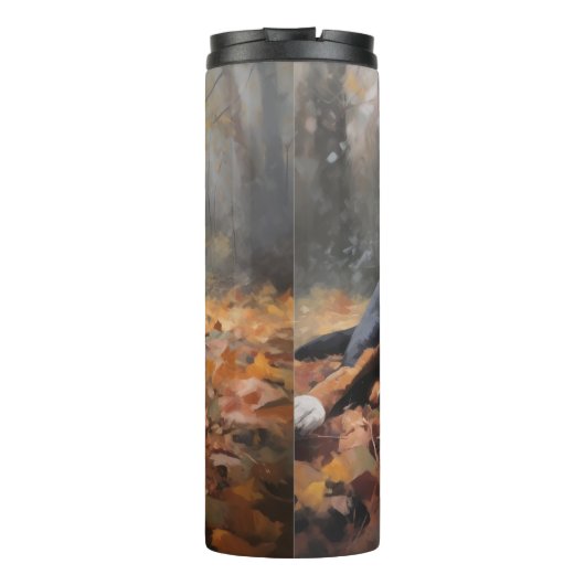 Grosser Schweizer Berg im Herbst Leaves Fall Thermosbecher (Rückseite)