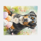 Grosser Schweizer Berg mit Ostereiern Fleecedecke (Vorderseite (Horizontal))