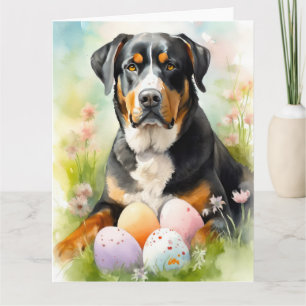 Grosser Schweizer Berg mit Ostereiern Karte