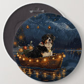 Grosser Schweizer Berg Weihnachtsfest Reise Button (Vorne & Hinten)