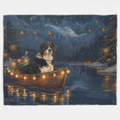 Grosser Schweizer Berg Weihnachtsfest Reise Fleecedecke (Vorderseite (Horizontal))