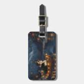 Grosser Schweizer Berg Weihnachtsfest Reise Gepäckanhänger (Vorderseite vertikal)