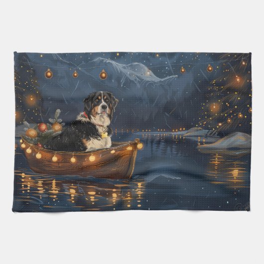 Grosser Schweizer Berg Weihnachtsfest Reise Geschirrtuch (Horizontal)