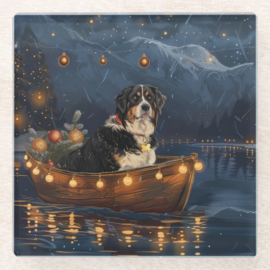 Grosser Schweizer Berg Weihnachtsfest Reise Glasuntersetzer (Vorderseite)