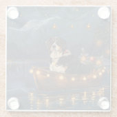 Grosser Schweizer Berg Weihnachtsfest Reise Glasuntersetzer (Rückseite)