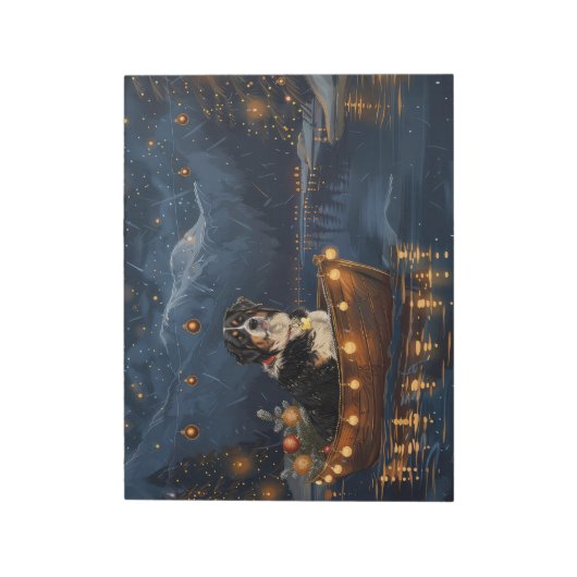 Grosser Schweizer Berg Weihnachtsfest Reise Notizblock (Rotiert)