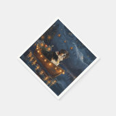 Grosser Schweizer Berg Weihnachtsfest Reise Serviette (Ecke)