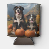 Grosser Schweizer Berggipfel Herbst Kürbisgeplänke Dosenkühler (Vorderseite)